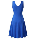 Women's Royal Blue Sleeveless A-Line Dress